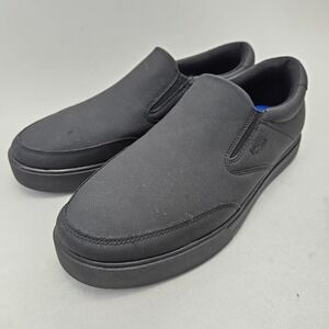 Dr Scholls Valiant Mens 9.5M Black Slip On Work Shoes Slip Resistant Sneakers